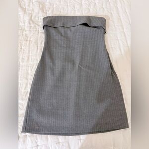 Zara Gray Pinstripe Dress